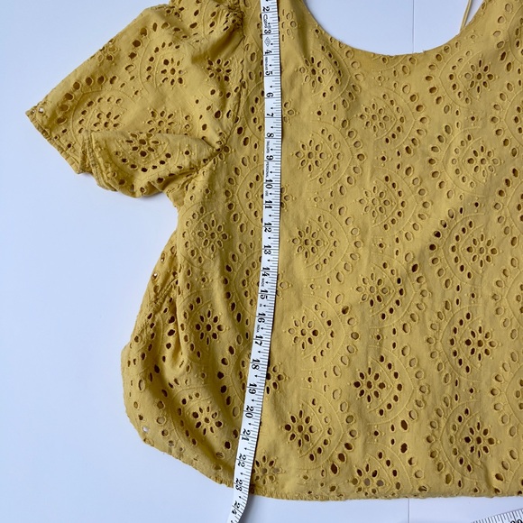Women's Banana Republic Mustard Eyelet Top - Picture 6 of 6